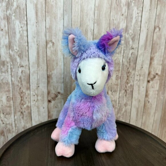 Ganz Sugar Swirl Color Dye Pink Purple Llama Stuffed Plush Animal Toy - Picture 1 of 11